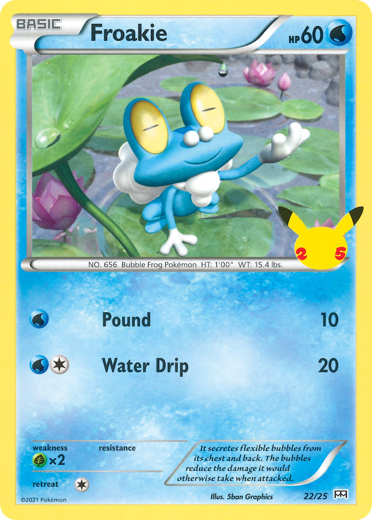 (022/25) Pokemon TCG McDonald's Collection 25th Anniversary Single: Froakie Promo