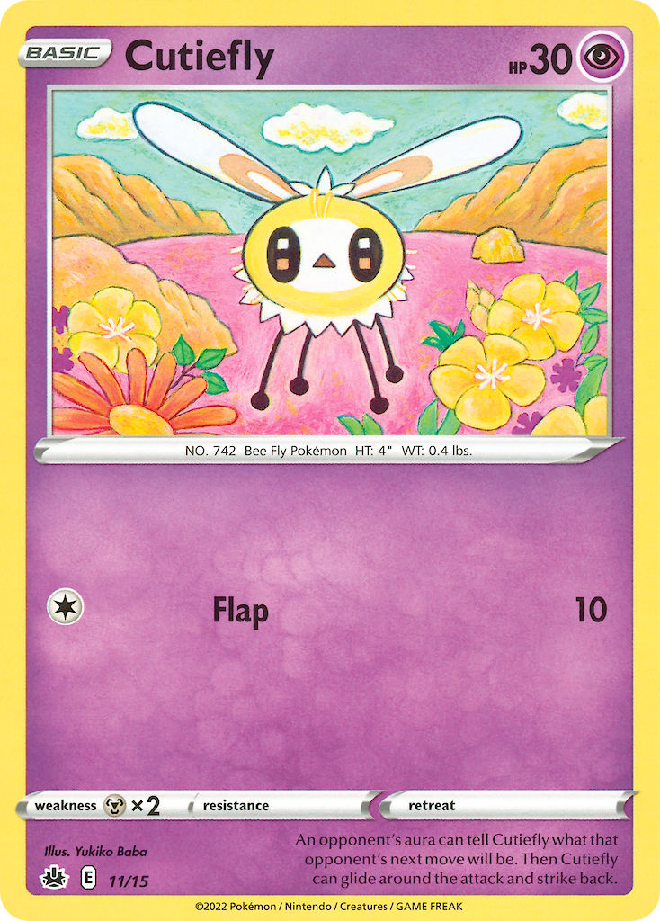 (011/15) Pokemon TCG McDonald's Match Battle 2022 Single: Cutiefly Promo