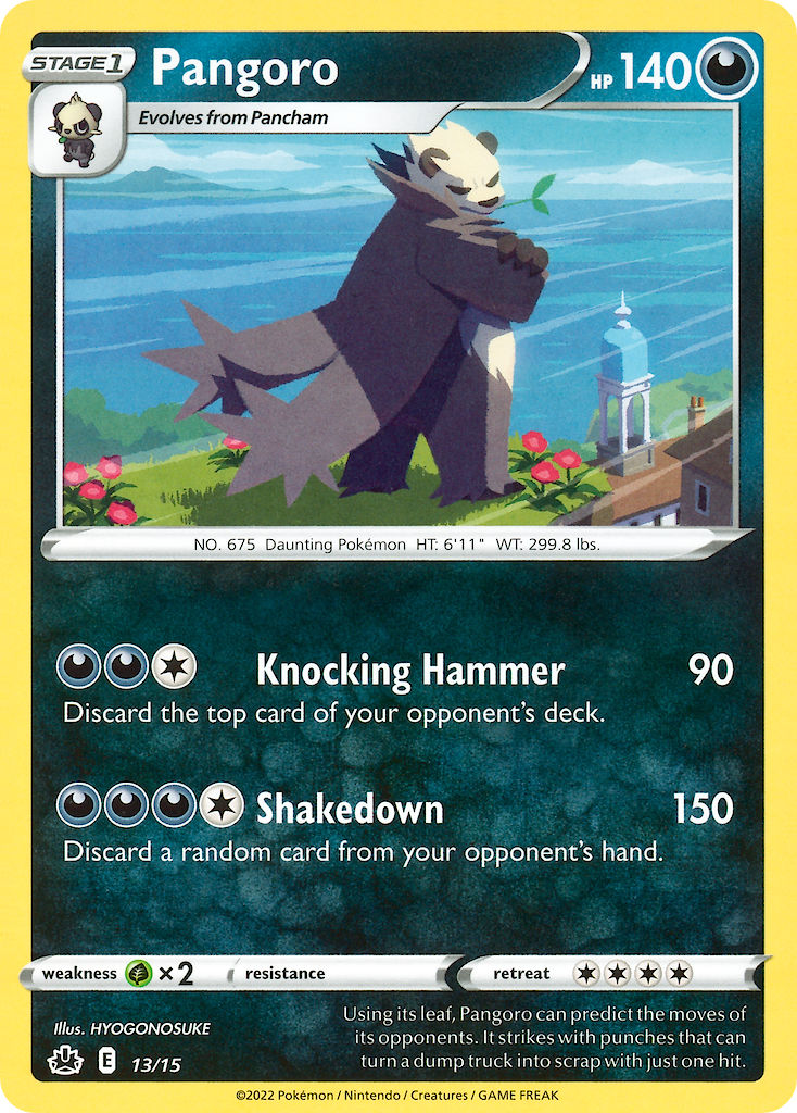 (013/15) Pokemon TCG McDonald's Match Battle 2022 Single: Pangoro Promo