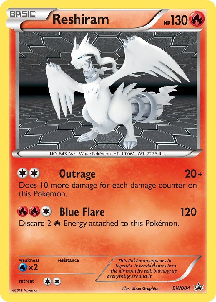 (004) Pokemon TCG BW Black Star Promos Single: Reshiram Promo