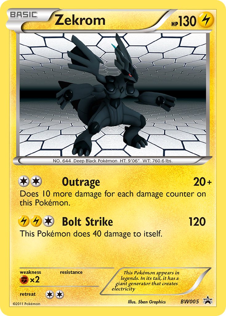 (005) Pokemon TCG BW Black Star Promos Single: Zekrom Promo