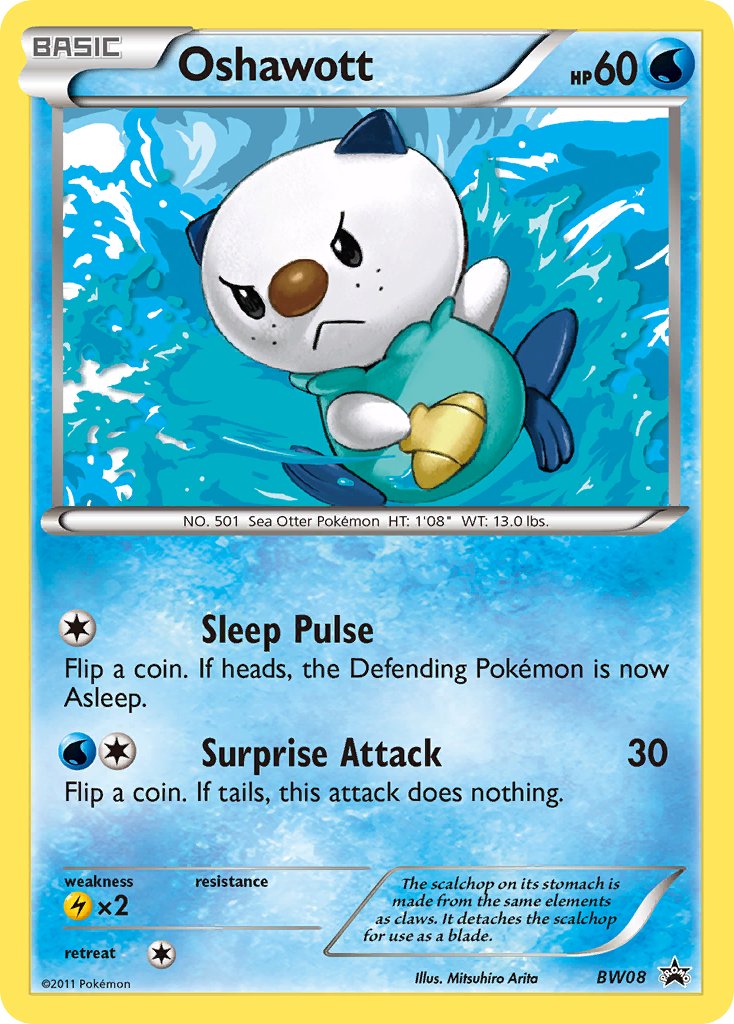 (008) Pokemon TCG BW Black Star Promos Single: Oshawott Promo