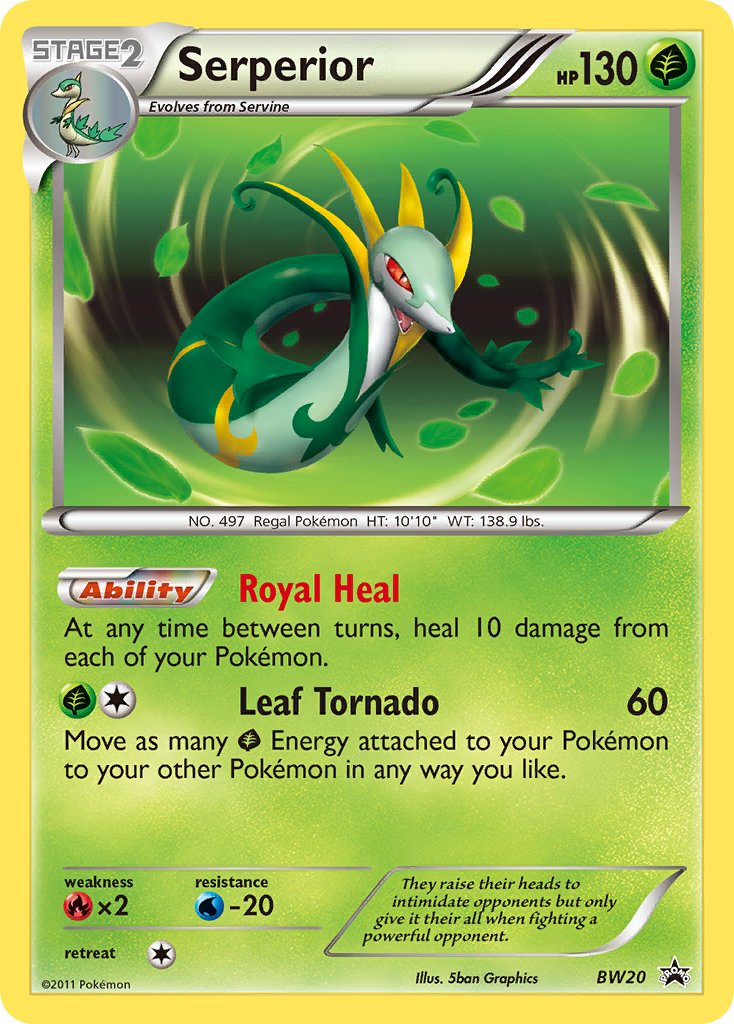 (020) Pokemon TCG BW Black Star Promos Single: Serperior Promo