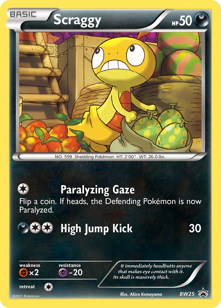 (025) Pokemon TCG BW Black Star Promos Single: Scraggy Promo