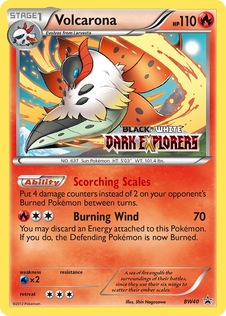 (040) Pokemon TCG BW Black Star Promos Single: Volcarona Promo