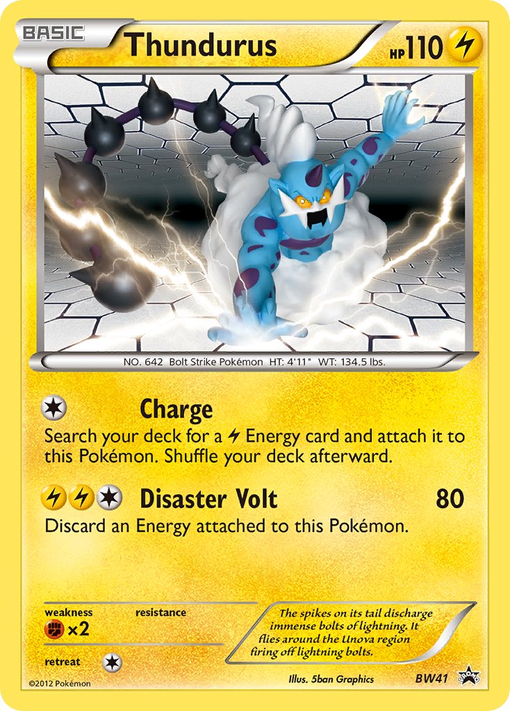 (041) Pokemon TCG BW Black Star Promos Single: Thundurus Promo
