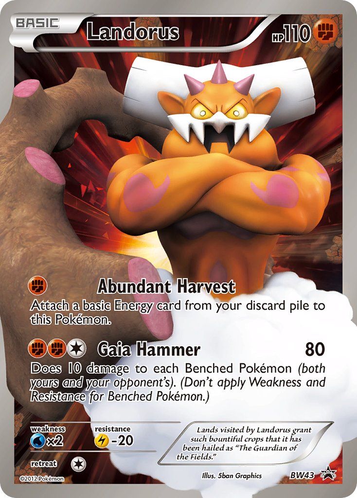 (043) Pokemon TCG BW Black Star Promos Single: Landorus Promo