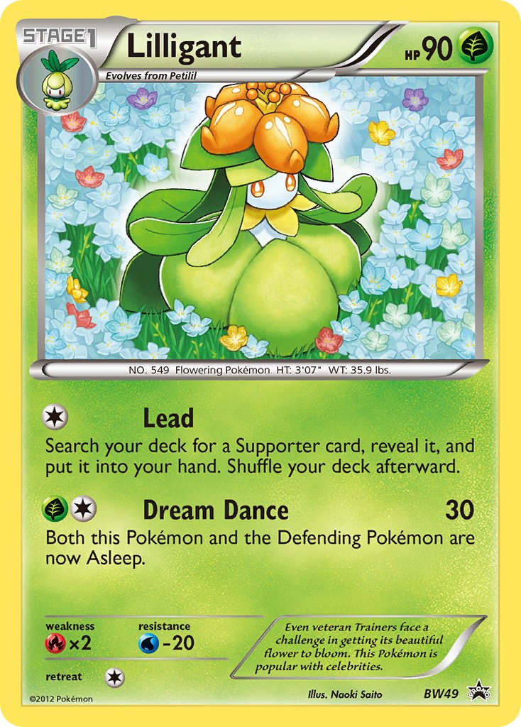 (049) Pokemon TCG BW Black Star Promos Single: Lilligant Promo
