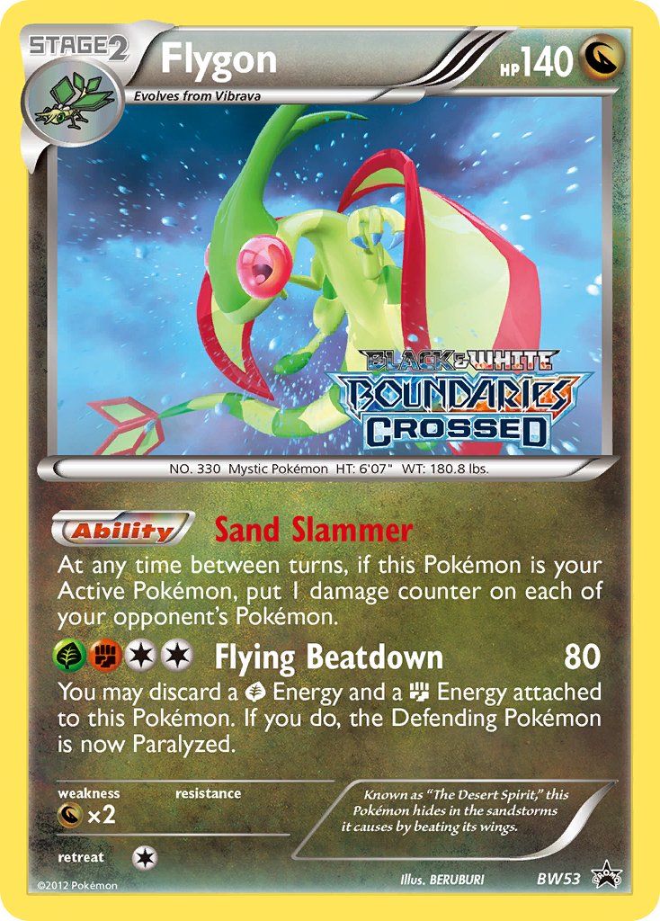 (053) Pokemon TCG BW Black Star Promos Single: Flygon Promo