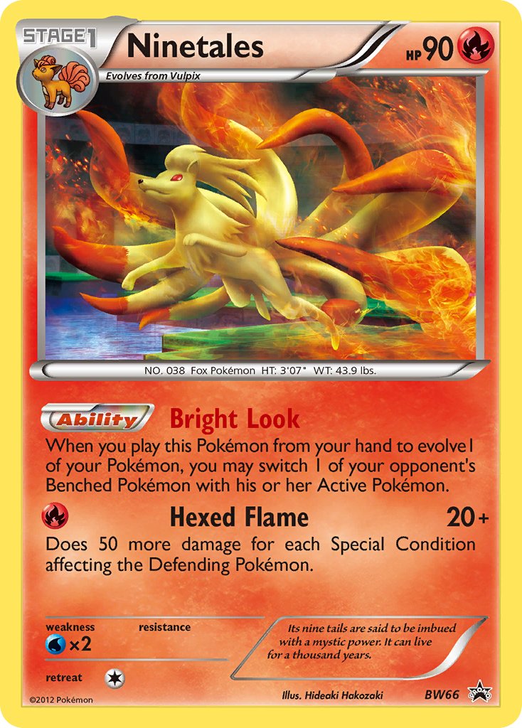 (066) Pokemon TCG BW Black Star Promos Single: Ninetales Promo
