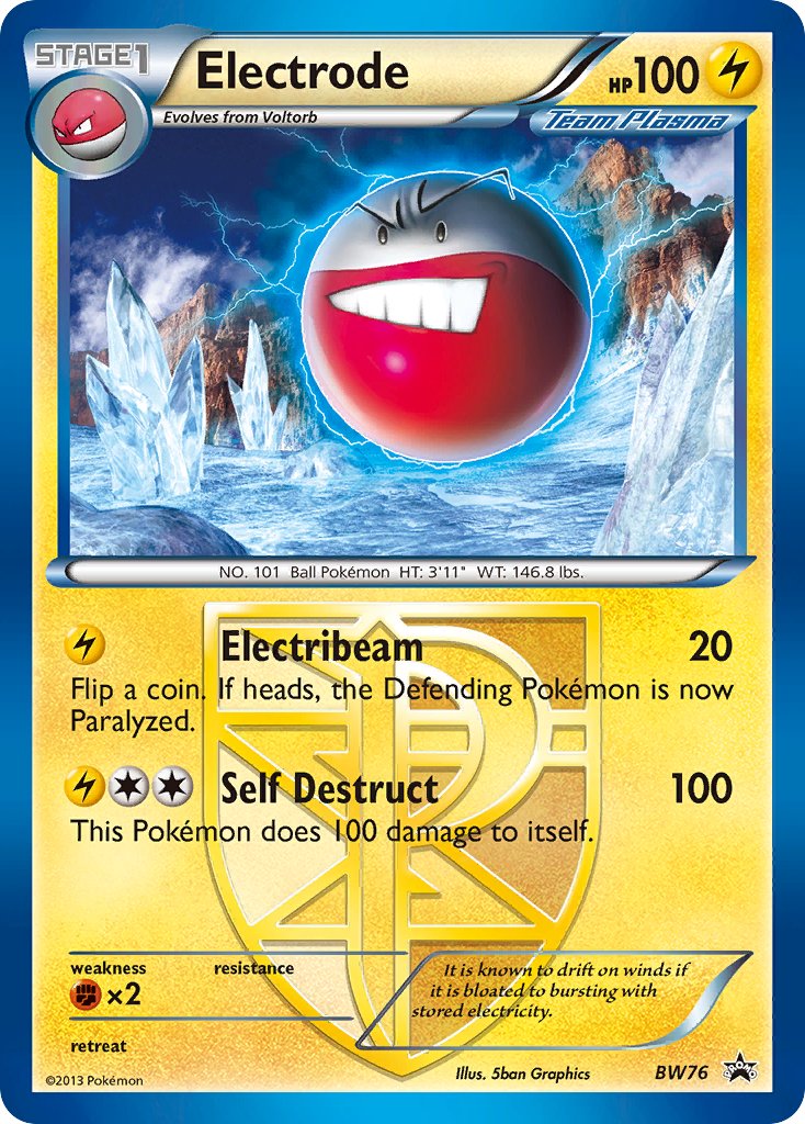 (076) Pokemon TCG BW Black Star Promos Single: Electrode Promo