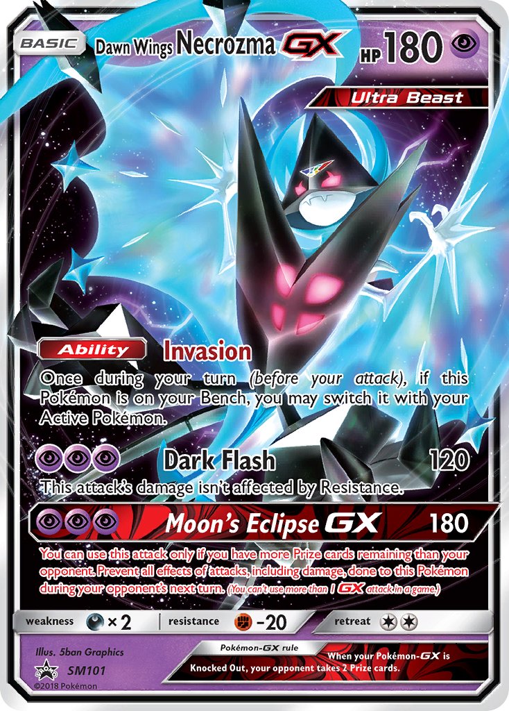 (101) Pokemon TCG SM Black Star Promos Single: Dawn Wings Necrozma GX Promo