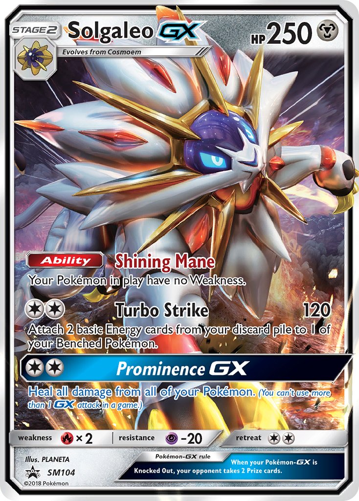 (104) Pokemon TCG SM Black Star Promos Single: Solgaleo GX Promo