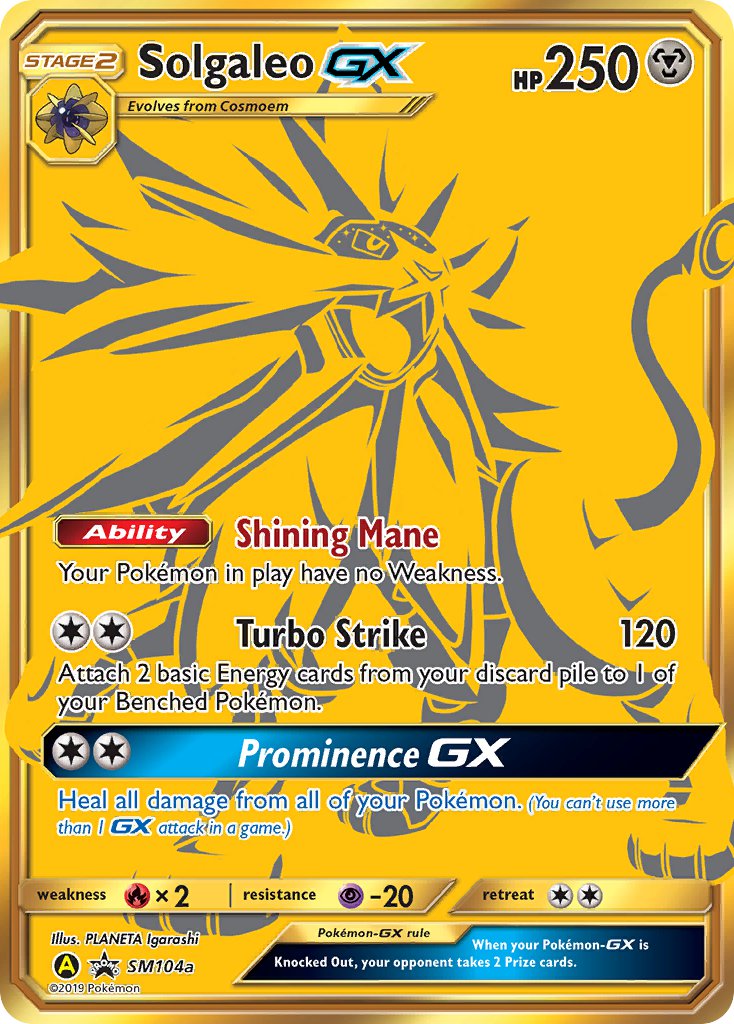 (SM104a) Pokemon TCG SM Black Star Promos Single: Solgaleo GX Promo