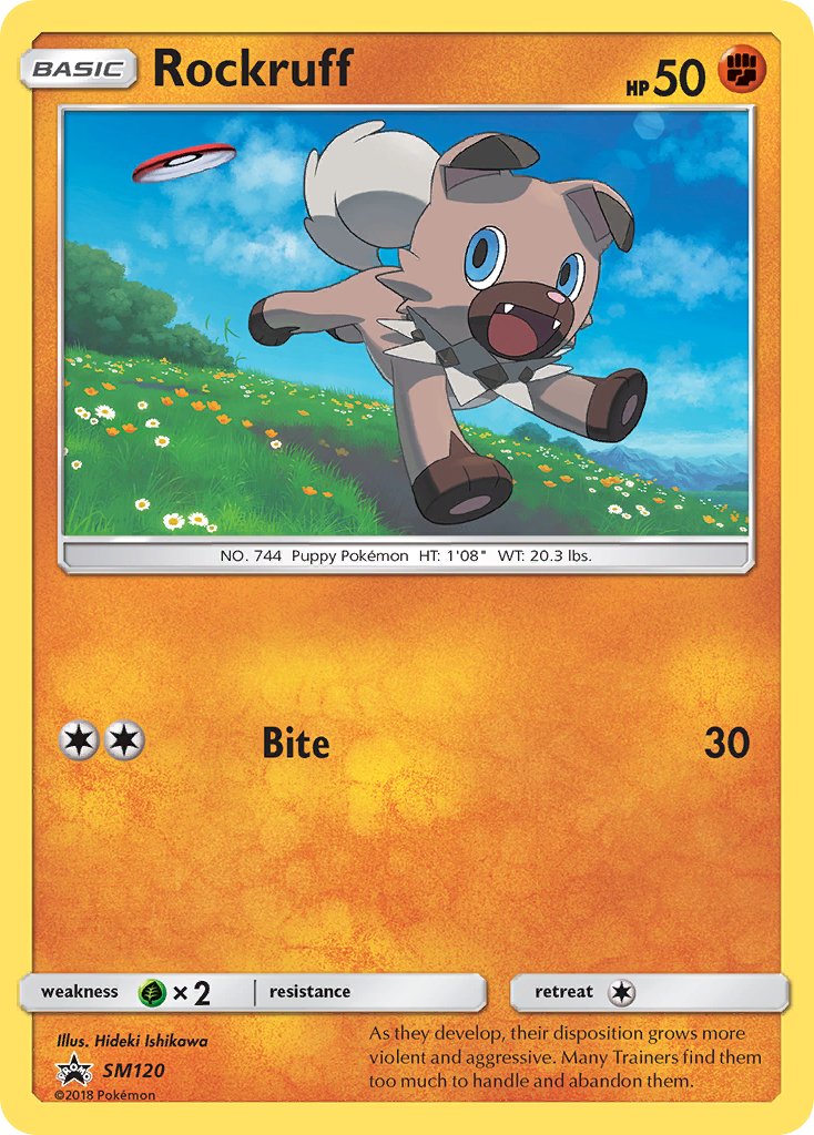 (120) Pokemon TCG SM Black Star Promos Single: Rockruff Promo