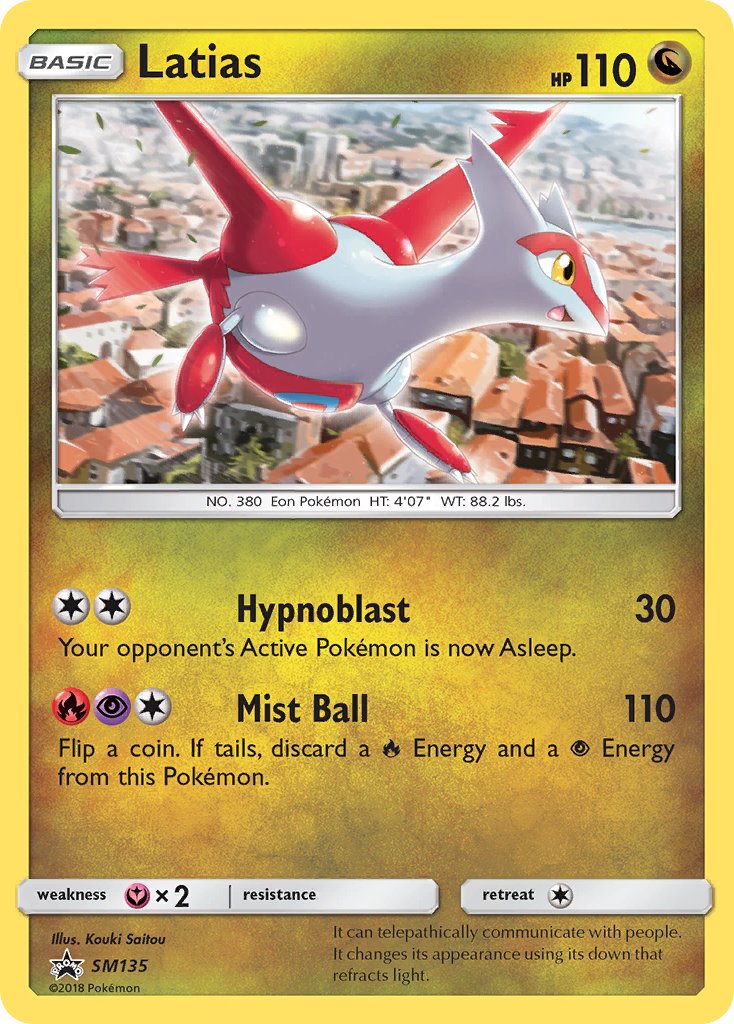(135) Pokemon TCG SM Black Star Promos Single: Latias Promo