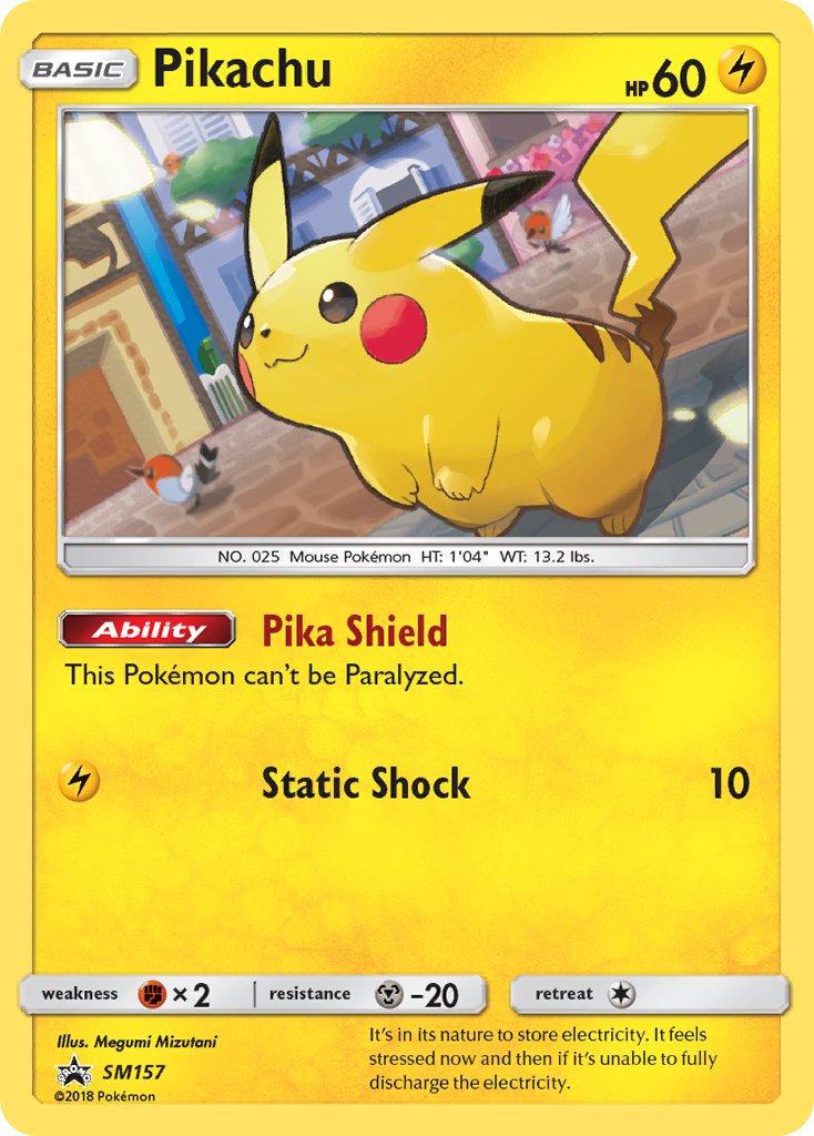 (157) Pokemon TCG SM Black Star Promos Single: Pikachu Promo