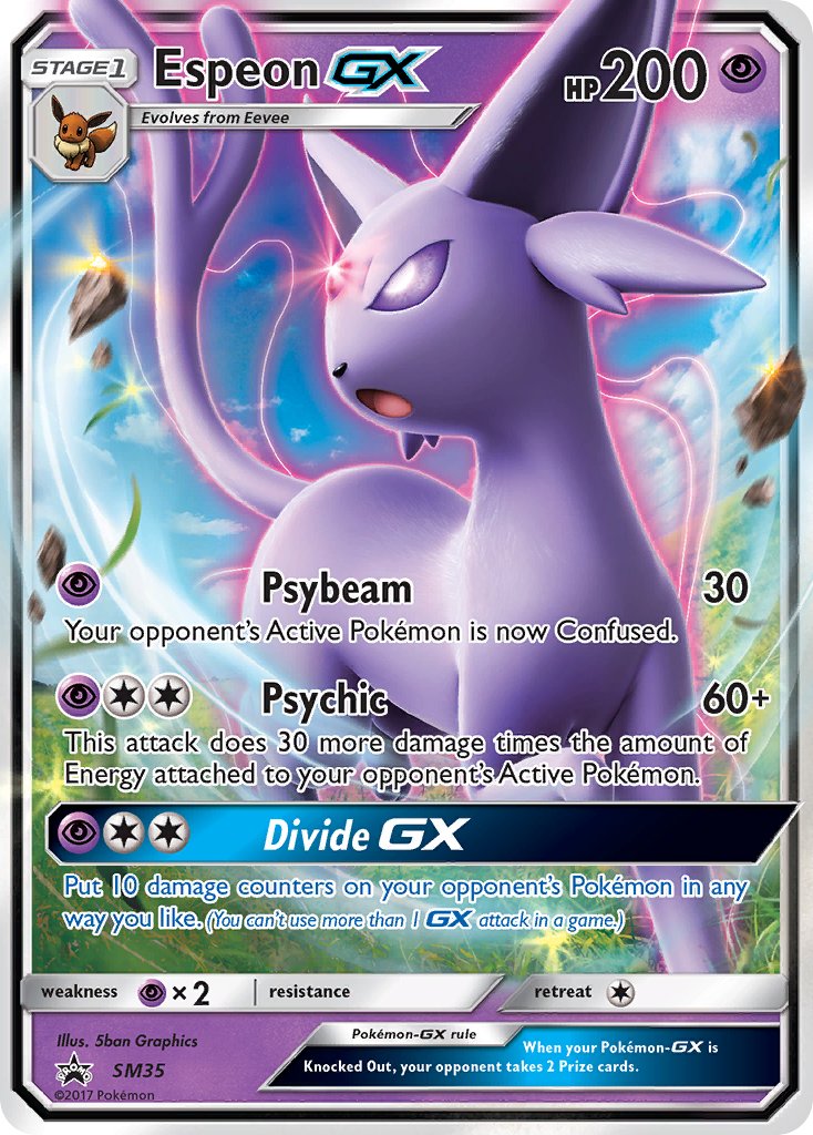 (035) Pokemon TCG SM Black Star Promos Single: Espeon GX Promo