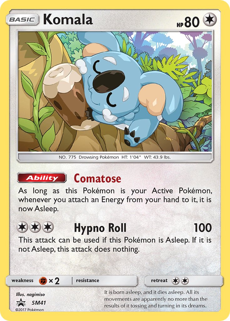 (041) Pokemon TCG SM Black Star Promos Single: Komala Promo