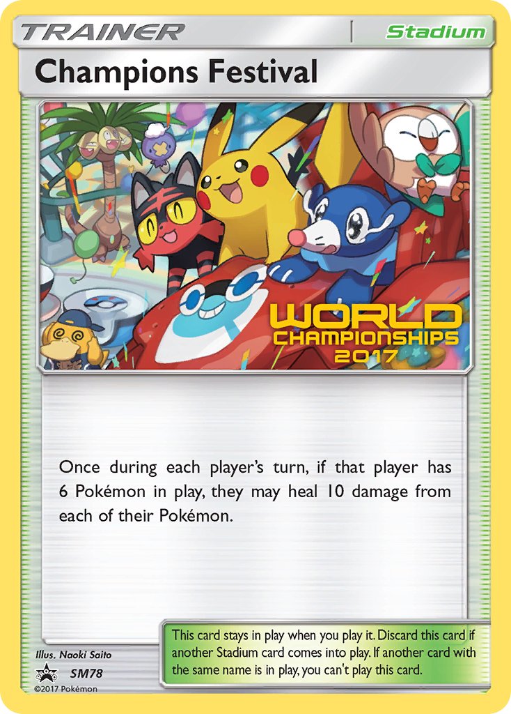 (078) Pokemon TCG SM Black Star Promos Single: Champions Festival Promo