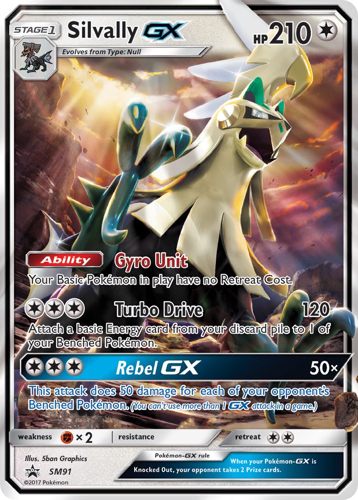 (091) Pokemon TCG SM Black Star Promos Single: Silvally GX Promo