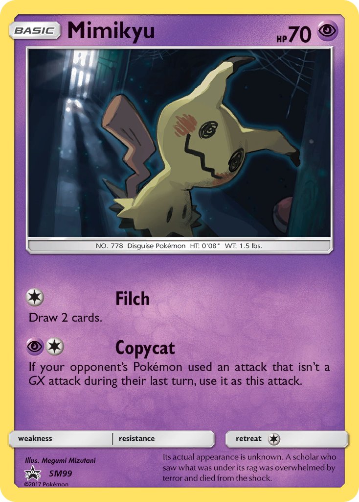 (099) Pokemon TCG SM Black Star Promos Single: Mimikyu Promo