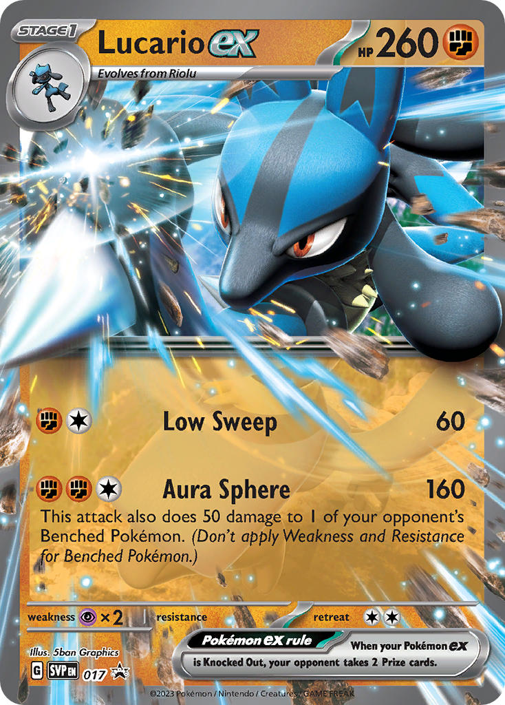 (017/ ) Pokemon TCG SV Black Star Promos Single: Lucario ex Promo