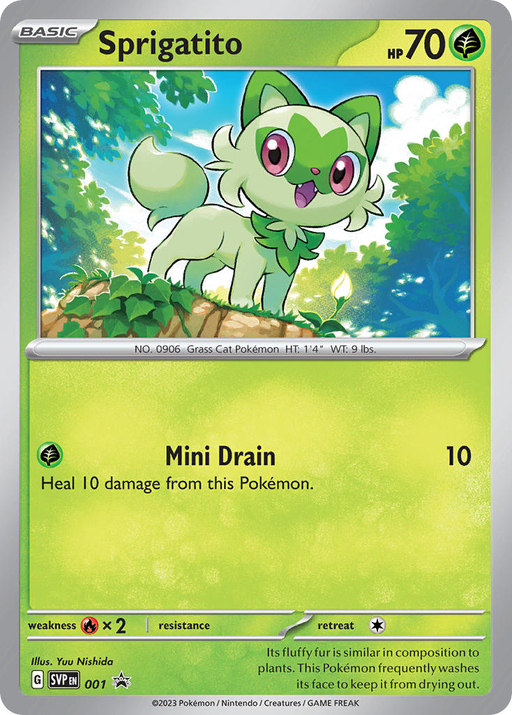 (001/ ) Pokemon TCG SV Black Star Promos Single: Sprigatito Promo