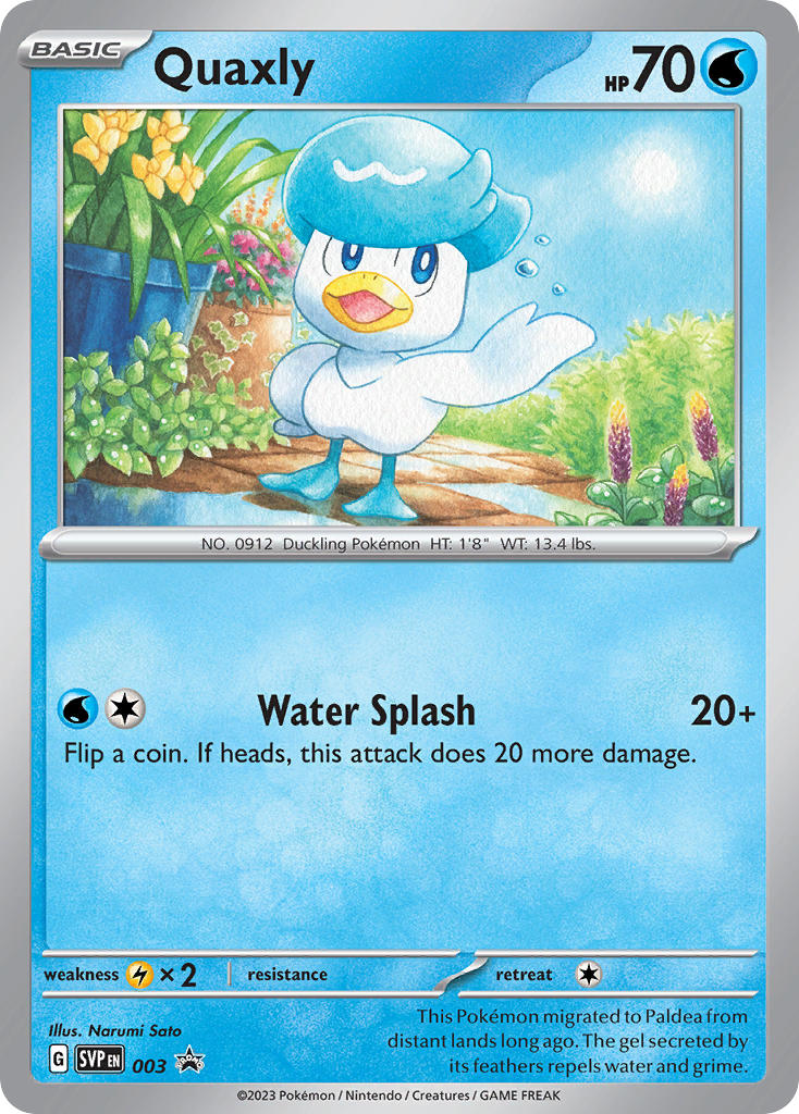 (003/ ) Pokemon TCG SV Black Star Promos Single: Quaxly Promo
