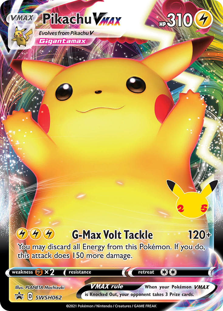 (062) Pokemon TCG SWSH Black Star Promos Single: Pikachu VMAX Promo