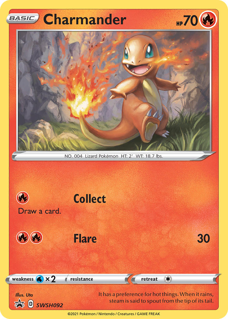 (092) Pokemon TCG SWSH Black Star Promos Single: Charmander Promo