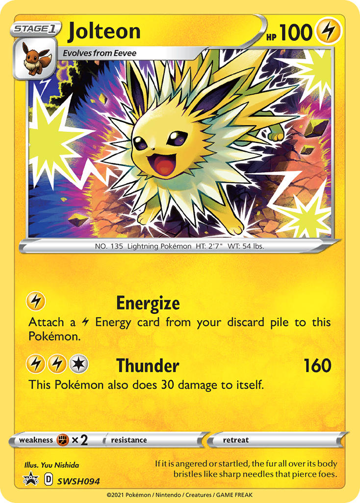 (094) Pokemon TCG SWSH Black Star Promos Single: Jolteon Promo