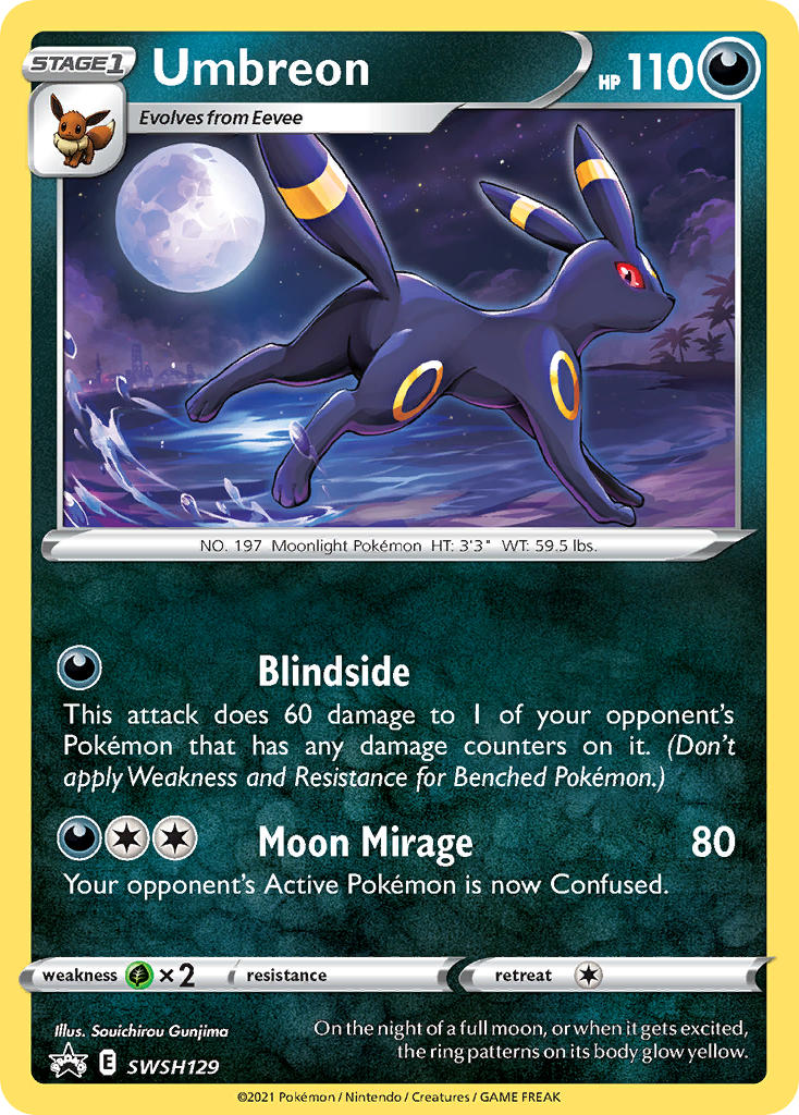 (129) Pokemon TCG SWSH Black Star Promos Single: Umbreon Promo