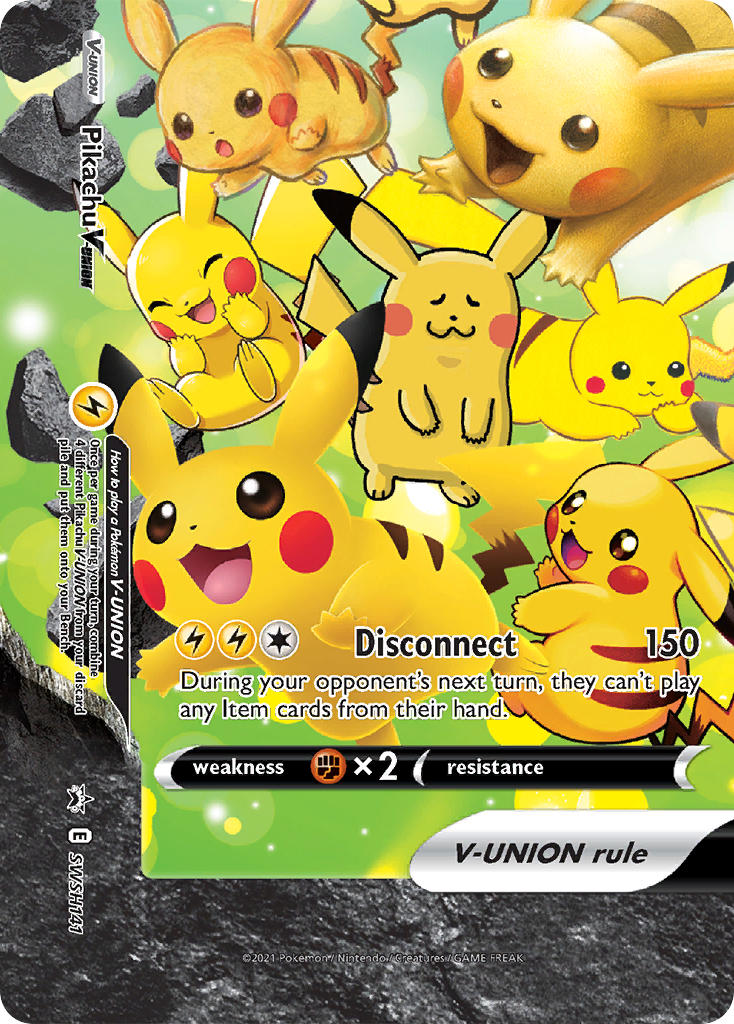 (141) Pokemon TCG SWSH Black Star Promos Single: Pikachu V-UNION Promo