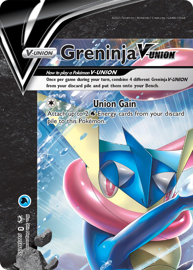 (155) Pokemon TCG SWSH Black Star Promos Single: Greninja V-UNION Promo