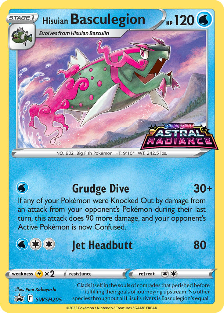 hisuian pokemon card 205) Pokemon TCG SWSH Black Star Promos Single: Hisuian Basculegion P –  Puca Puca Games