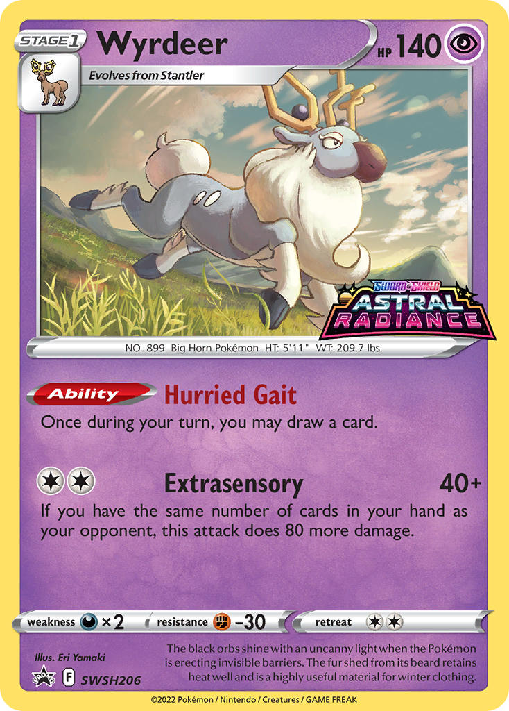(206) Pokemon TCG SWSH Black Star Promos Single: Wyrdeer Promo