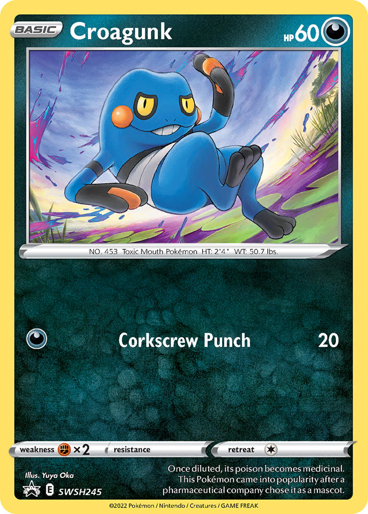 (245) Pokemon TCG SWSH Black Star Promos Single: Croagunk Promo