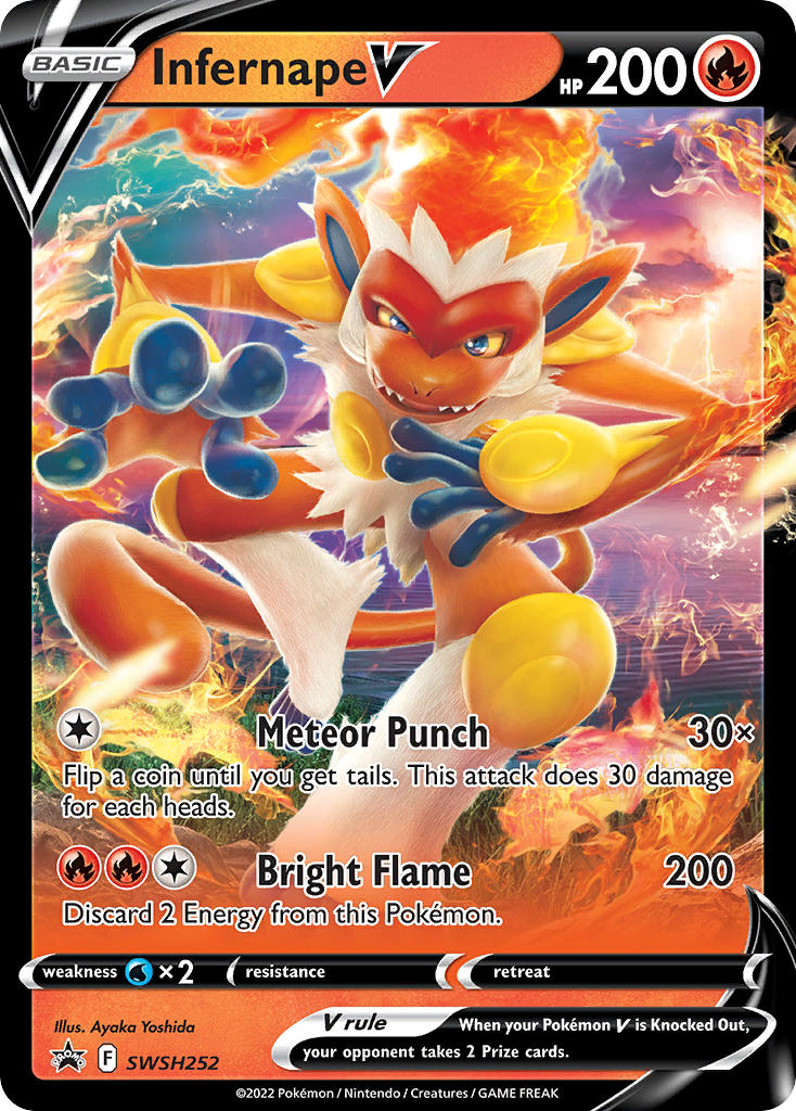 (252) Pokemon TCG SWSH Black Star Promos Single: Infernape V Promo