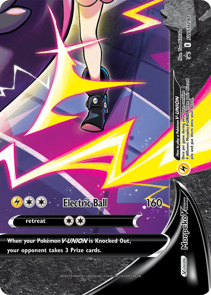 (290) Pokemon TCG SWSH Black Star Promos Single: Morpeko V-UNION Promo