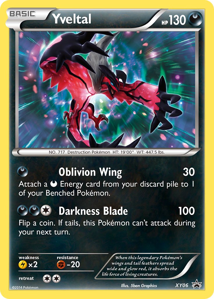 (006) Pokemon TCG XY Black Star Promos Single: Yveltal Promo