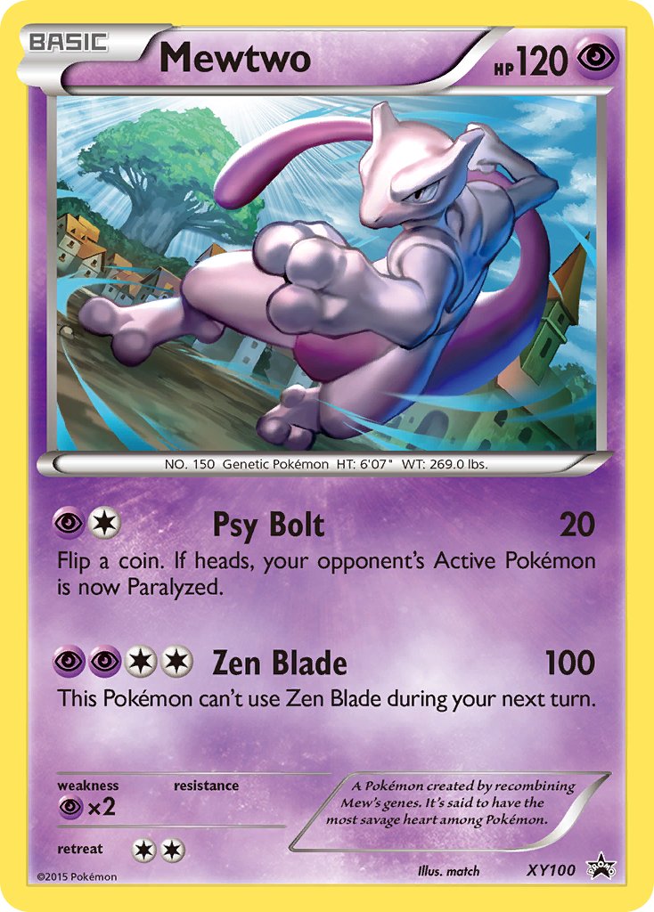 (100) Pokemon TCG XY Black Star Promos Single: Mewtwo Promo