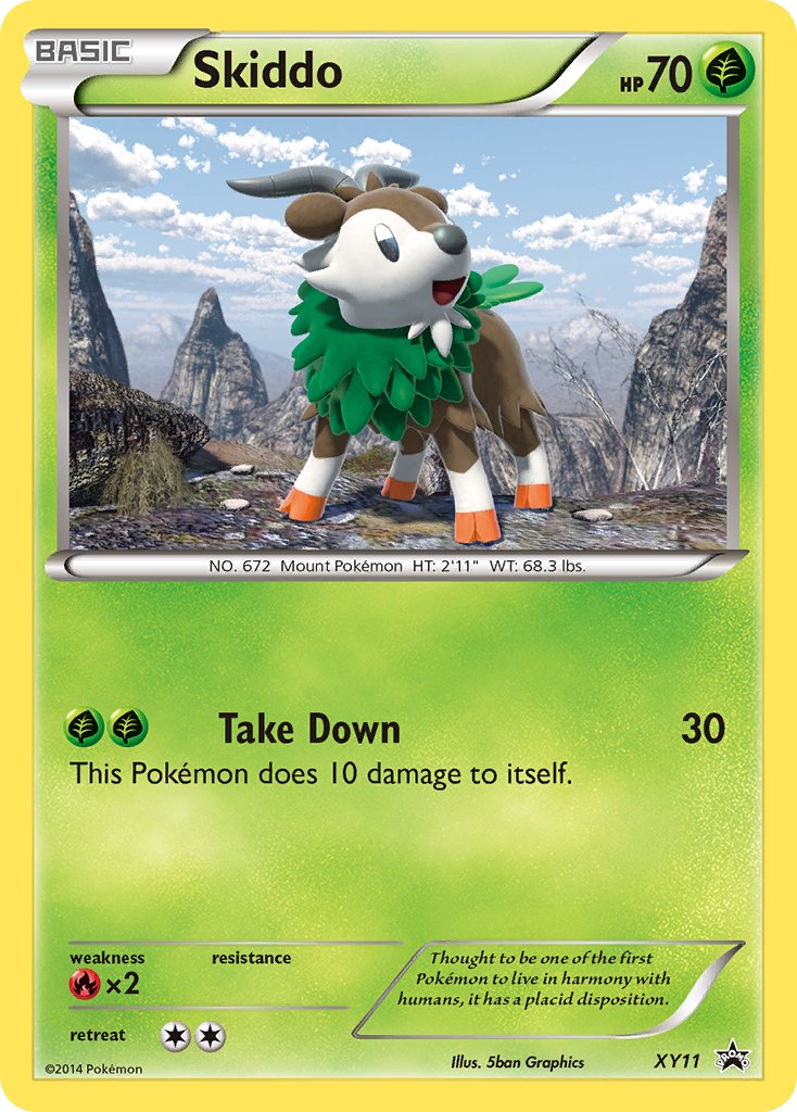 (011) Pokemon TCG XY Black Star Promos Single: Skiddo Promo
