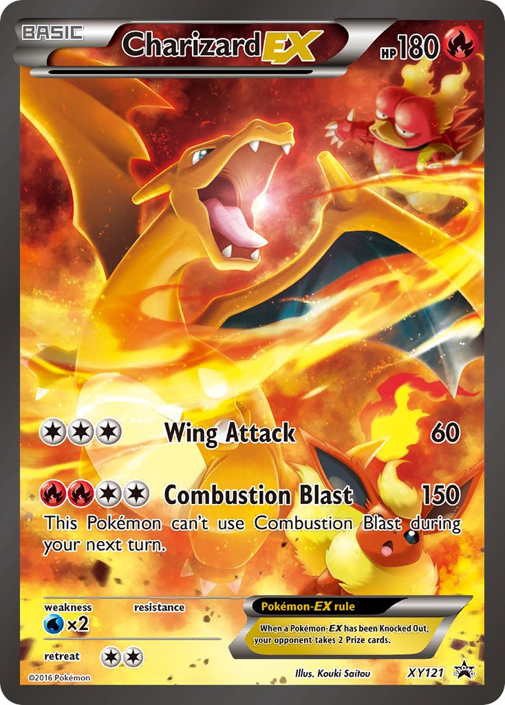 (121) Pokemon TCG XY Black Star Promos Single: Charizard EX Promo