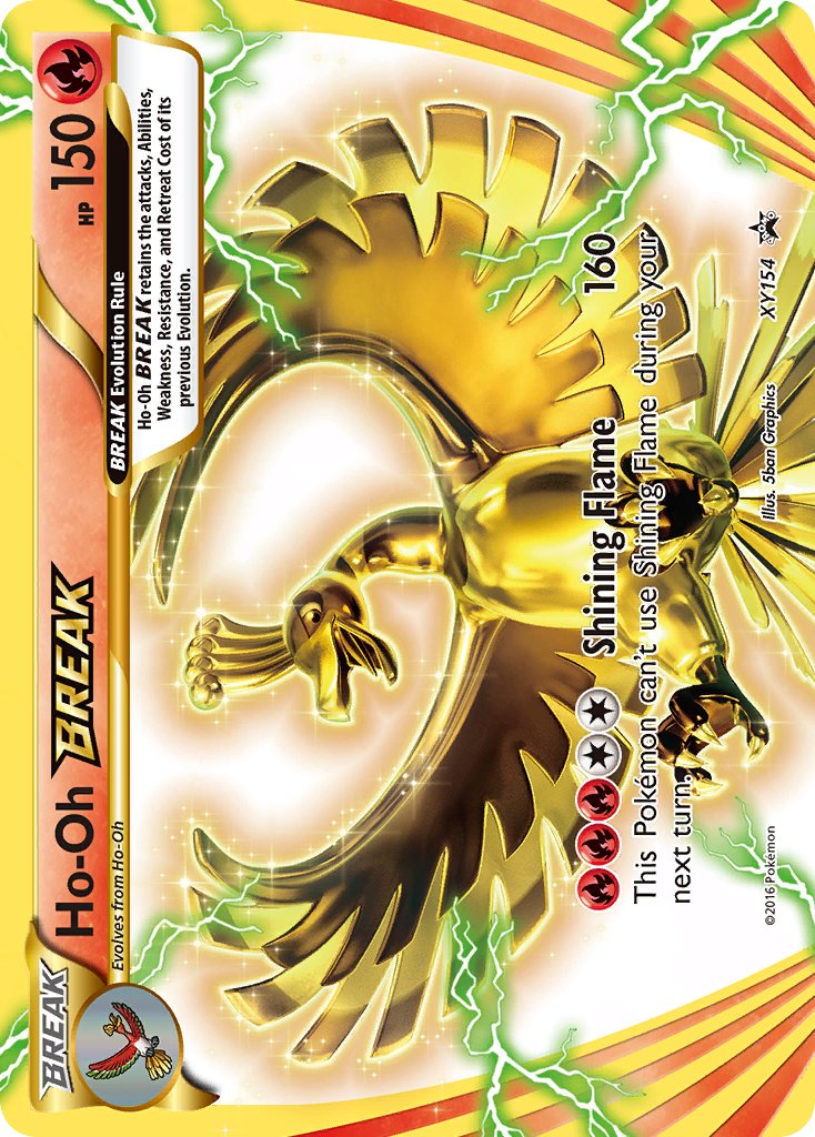 (154) Pokemon TCG XY Black Star Promos Single: Ho-Oh BREAK Promo