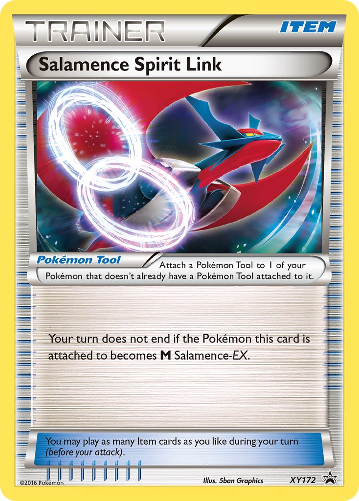 (172) Pokemon TCG XY Black Star Promos Single: Salamence Spirit Link Promo