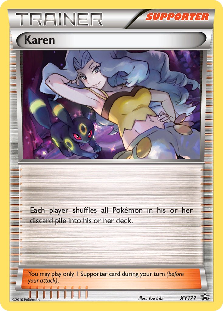 (177) Pokemon TCG XY Black Star Promos Single: Karen Fixed