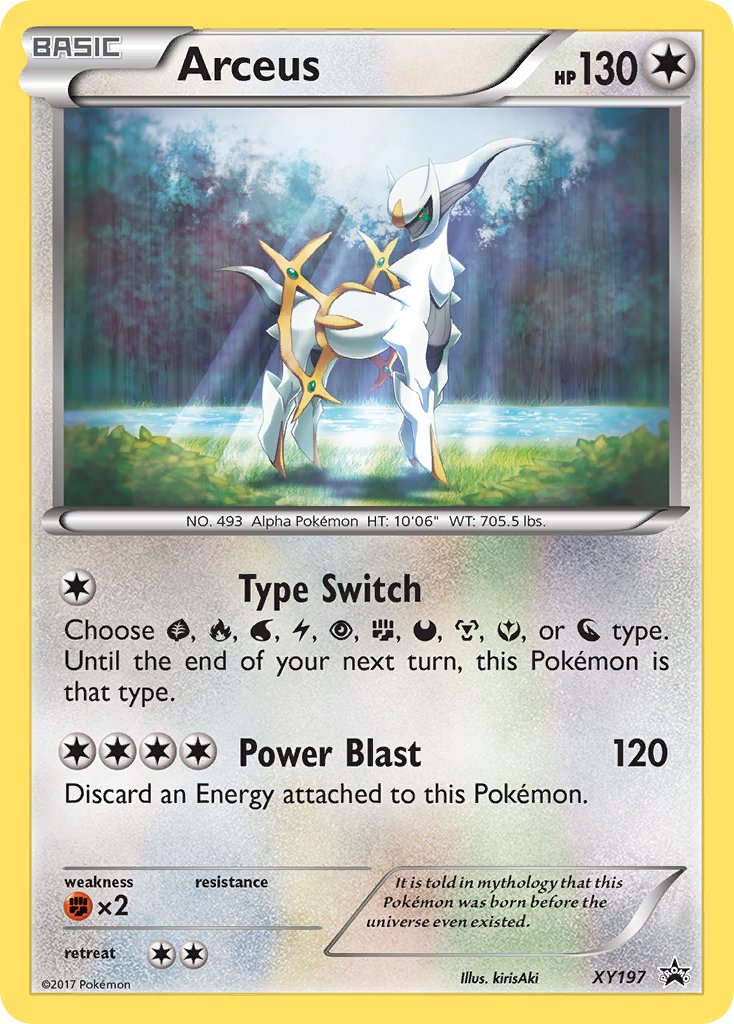 (197) Pokemon TCG XY Black Star Promos Single: Arceus Promo