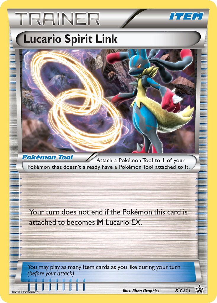 (211) Pokemon TCG XY Black Star Promos Single: Lucario Spirit Link Promo