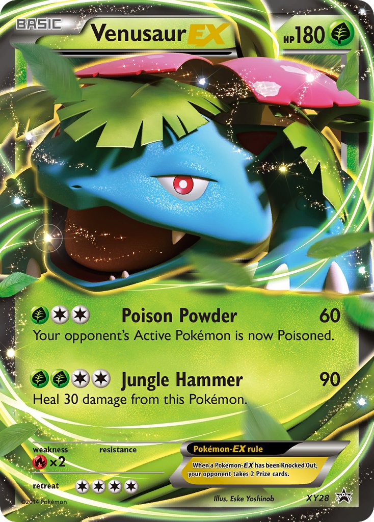 (028) Pokemon TCG XY Black Star Promos Single: Venusaur EX Promo